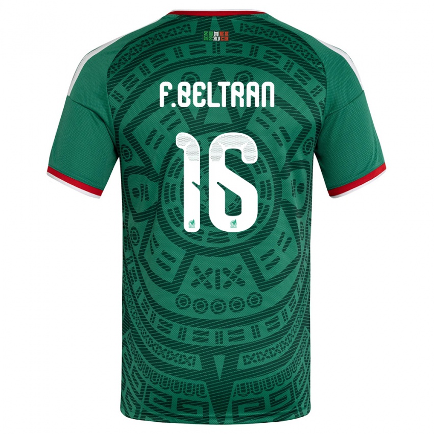 גברים מקסיקו הקטור מורנו #16 ירוק לבן אדום ג'רזי ביתית 26-28 חולצה קצרה