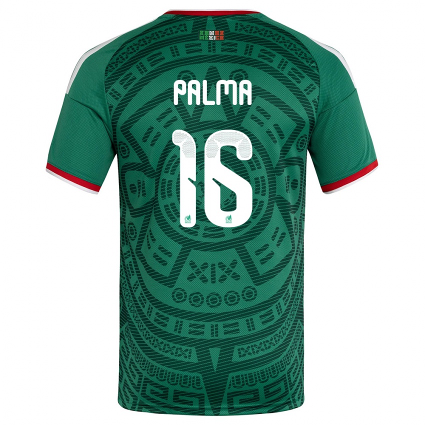 גברים מקסיקו רפאל פלמה #16 ירוק לבן אדום ג'רזי ביתית 26-28 חולצה קצרה