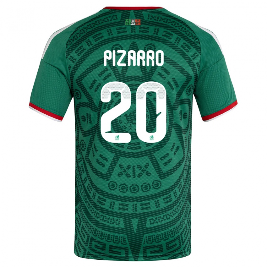 גברים מקסיקו רודולפו פיזארו #20 ירוק לבן אדום ג'רזי ביתית 26-28 חולצה קצרה