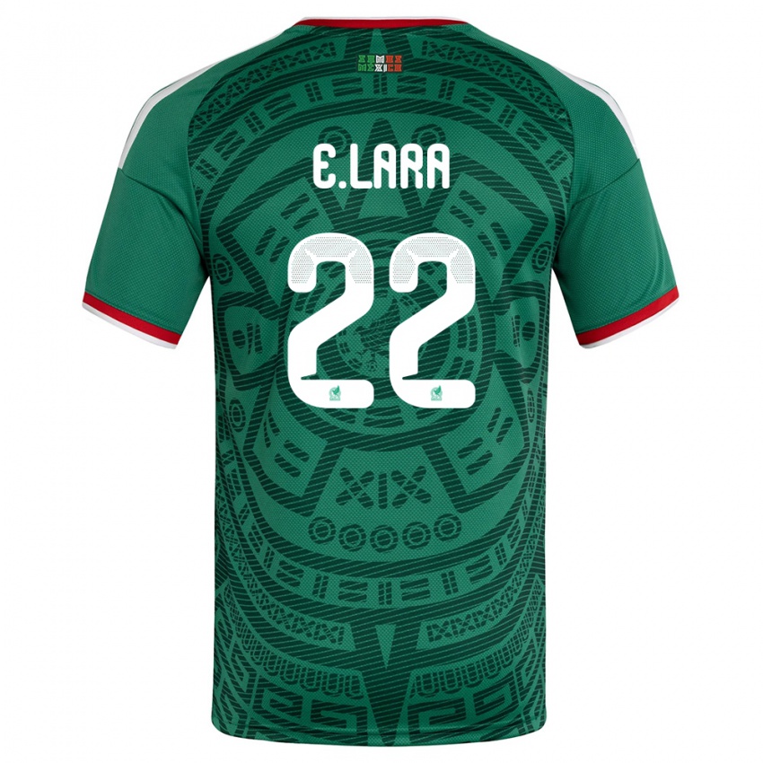 גברים מקסיקו אמיליו לארה #22 ירוק לבן אדום ג'רזי ביתית 26-28 חולצה קצרה