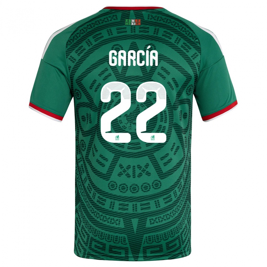 גברים מקסיקו דיאנה גרסיה #22 ירוק לבן אדום ג'רזי ביתית 26-28 חולצה קצרה