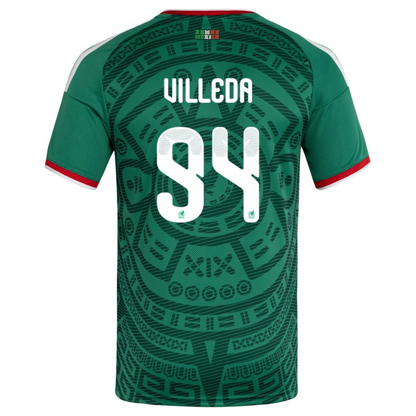 גברים מקסיקו מלאני ויידה #94 ירוק לבן אדום ג'רזי ביתית 26-28 חולצה קצרה