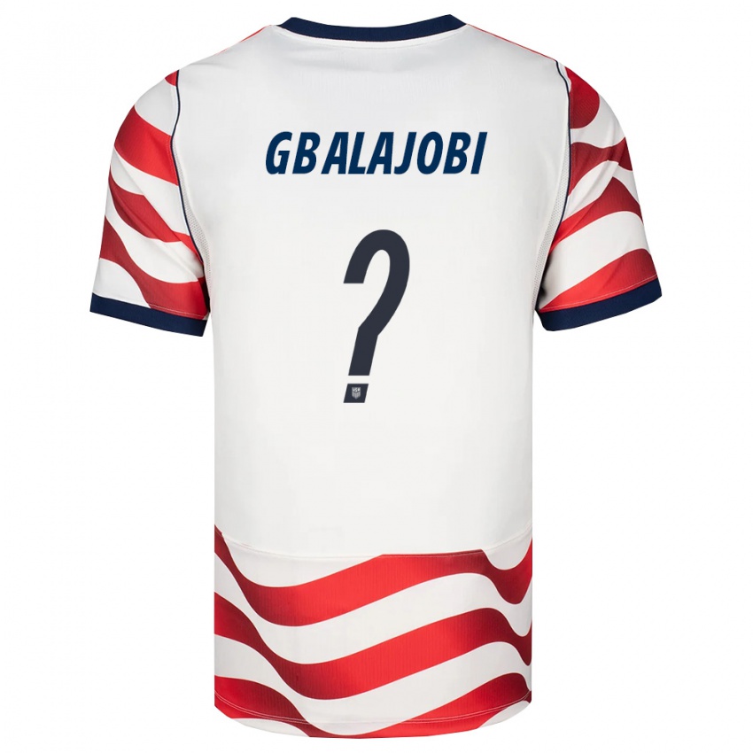 גברים ארצות הברית Olatimoni Gbalajobi #0 אדום לבן שחור ג'רזי ביתית 26-28 חולצה קצרה