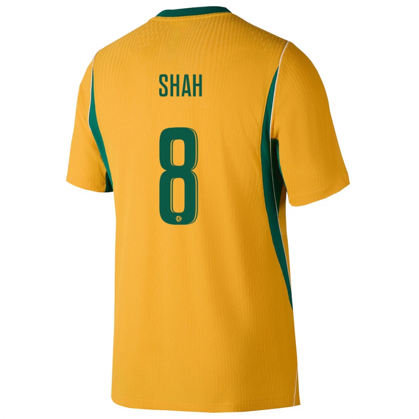 גברים אוֹסטְרַלִיָה ג׳ריה שה #8 צהוב ירוק ג'רזי ביתית 26-28 חולצה קצרה