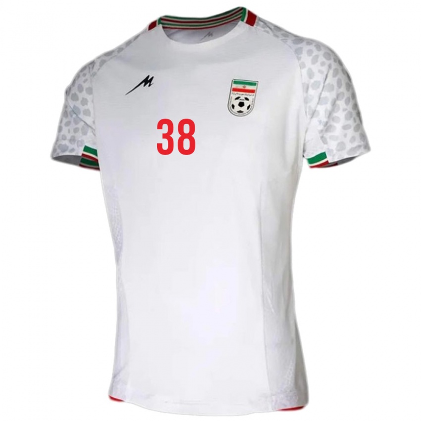 גברים איראן אבולפזל ג׳לאלי #38 לבן אדום ג'רזי ביתית 26-28 חולצה קצרה