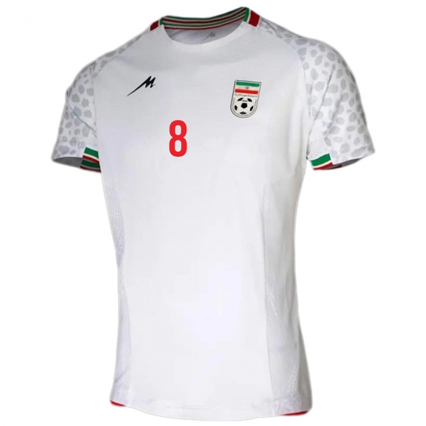 גברים איראן מורטזה פוראליגאנג'י #8 לבן אדום ג'רזי ביתית 26-28 חולצה קצרה