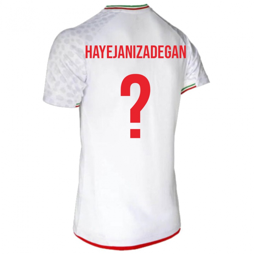 גברים איראן Iliya Hayejanizadegan #0 לבן אדום ג'רזי ביתית 26-28 חולצה קצרה