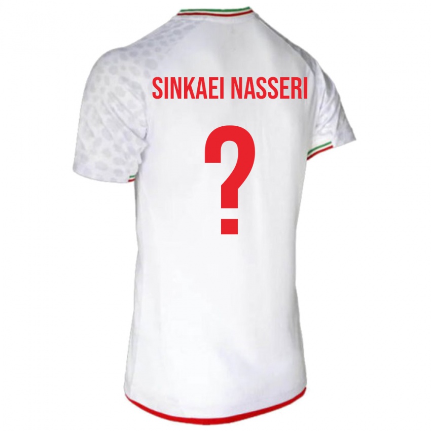 גברים איראן Amirreza Sinkaei Nasseri #0 לבן אדום ג'רזי ביתית 26-28 חולצה קצרה