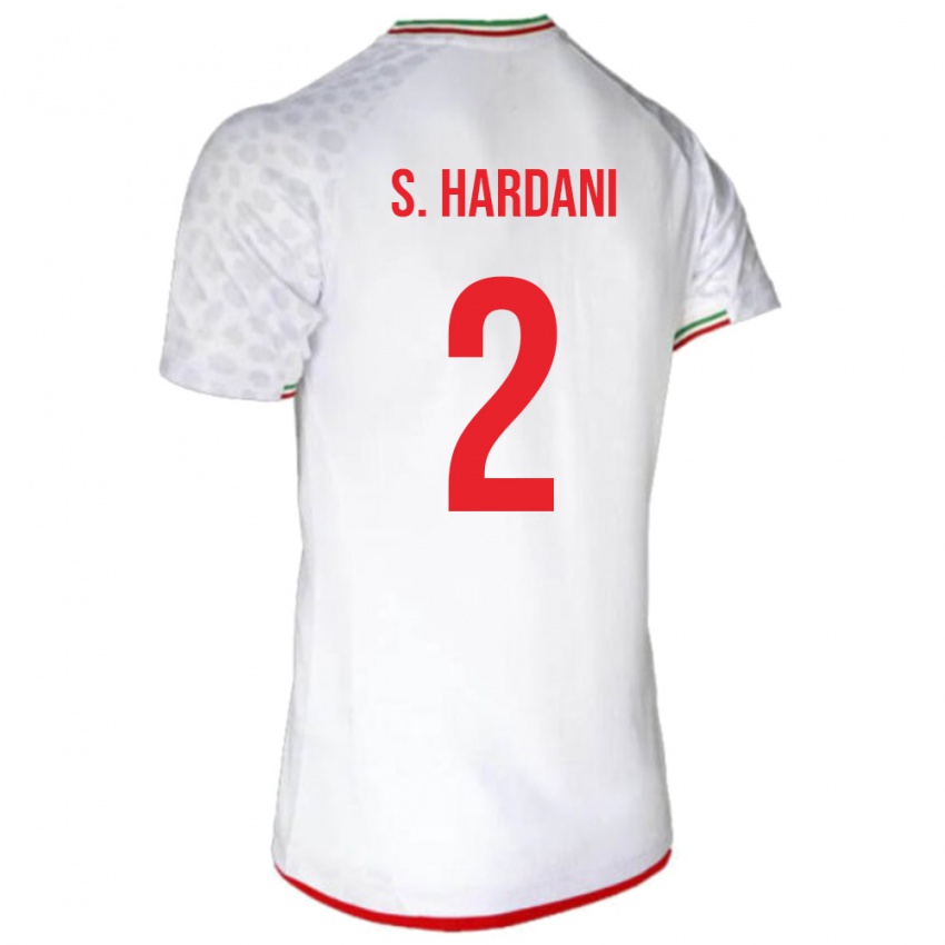 גברים איראן סאלח הרדני חרד #2 לבן אדום ג'רזי ביתית 26-28 חולצה קצרה