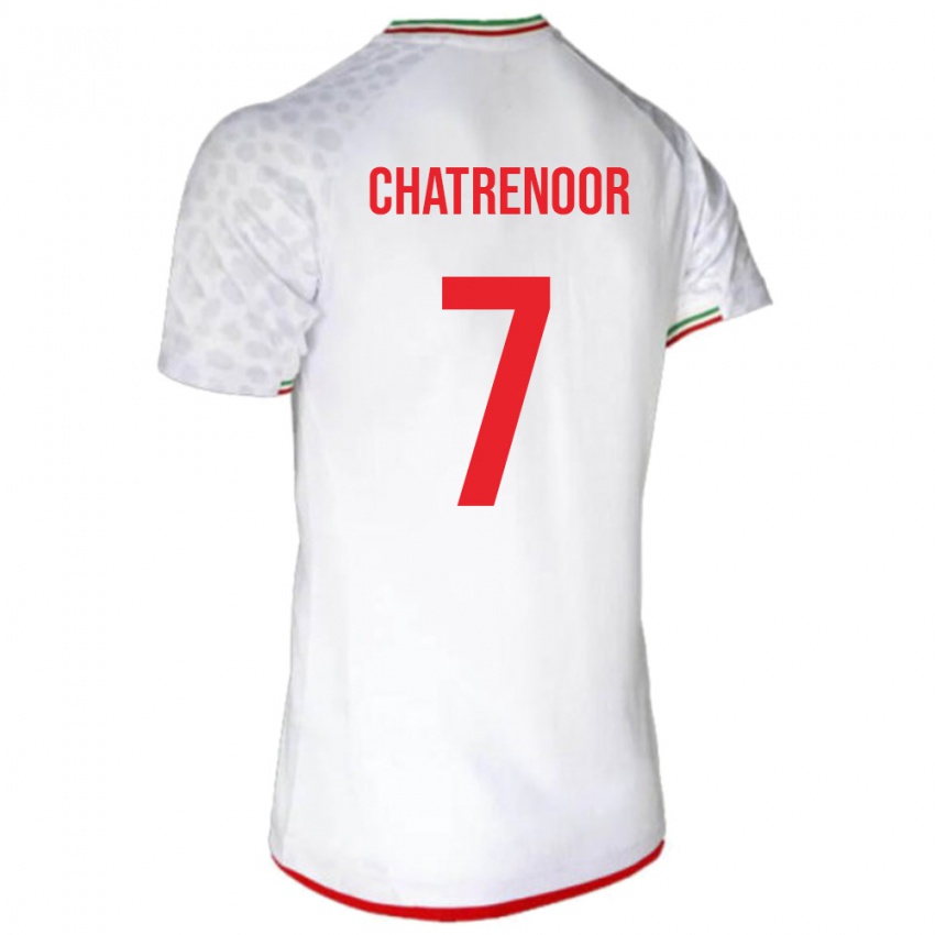 גברים איראן אפסנה צ'טרנור #7 לבן אדום ג'רזי ביתית 26-28 חולצה קצרה