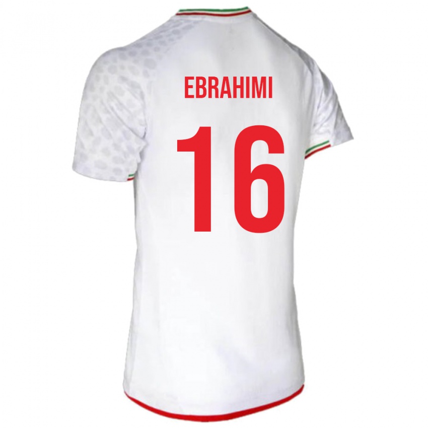 גברים איראן אומיד זאראנדיני אברהימי #16 לבן אדום ג'רזי ביתית 26-28 חולצה קצרה