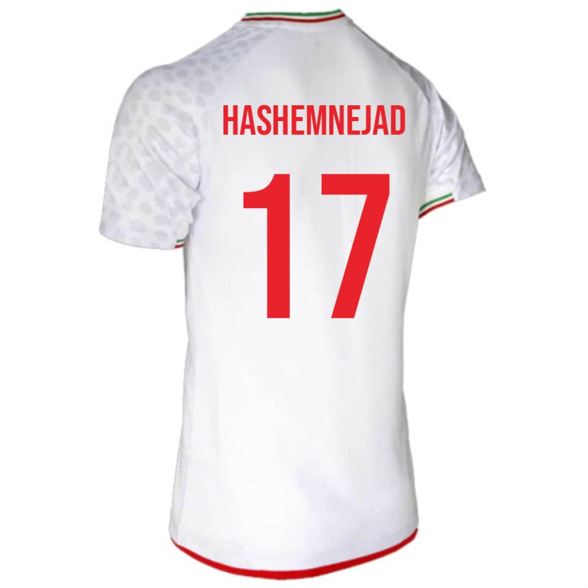 גברים איראן מהדי השמנג'אד #17 לבן אדום ג'רזי ביתית 26-28 חולצה קצרה