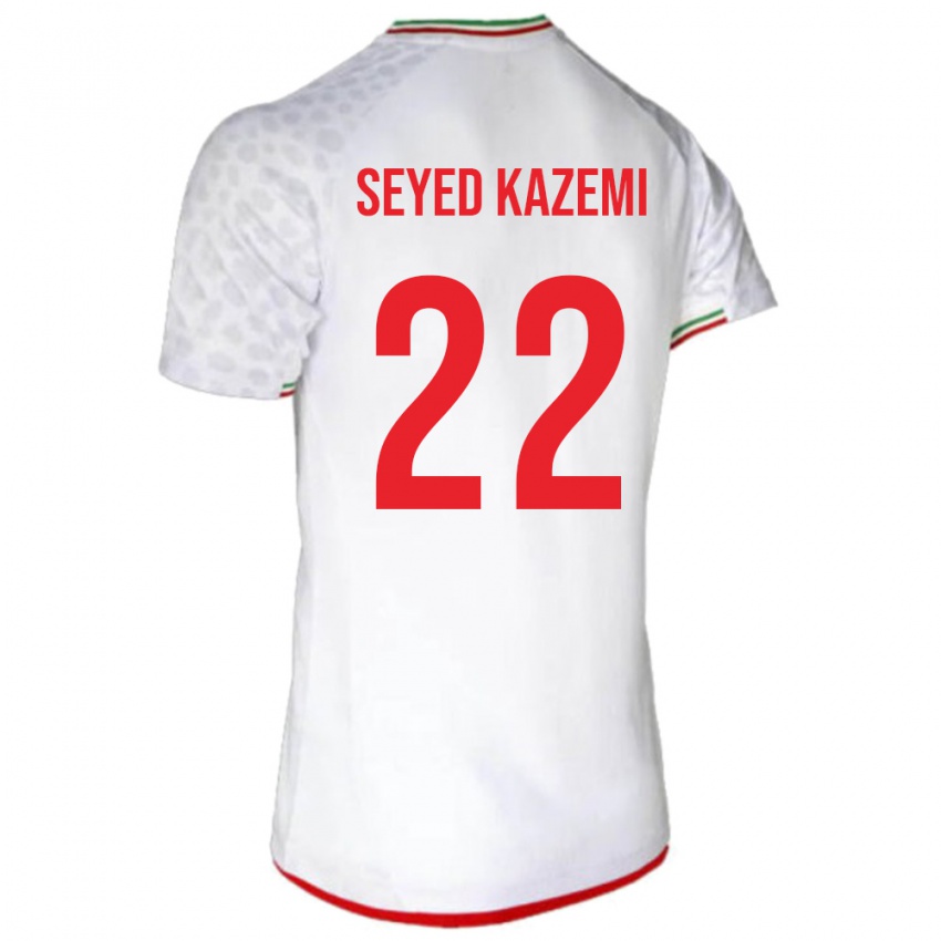 גברים איראן ארפא סייד קזמי #22 לבן אדום ג'רזי ביתית 26-28 חולצה קצרה