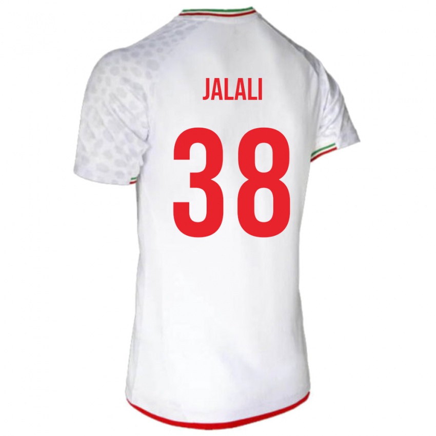 גברים איראן אבולפזל ג׳לאלי #38 לבן אדום ג'רזי ביתית 26-28 חולצה קצרה
