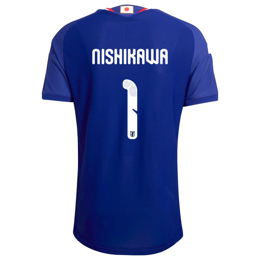 גברים יַפָּן Genki Nishikawa #1 כחול לבן אדום ג'רזי ביתית 26-28 חולצה קצרה
