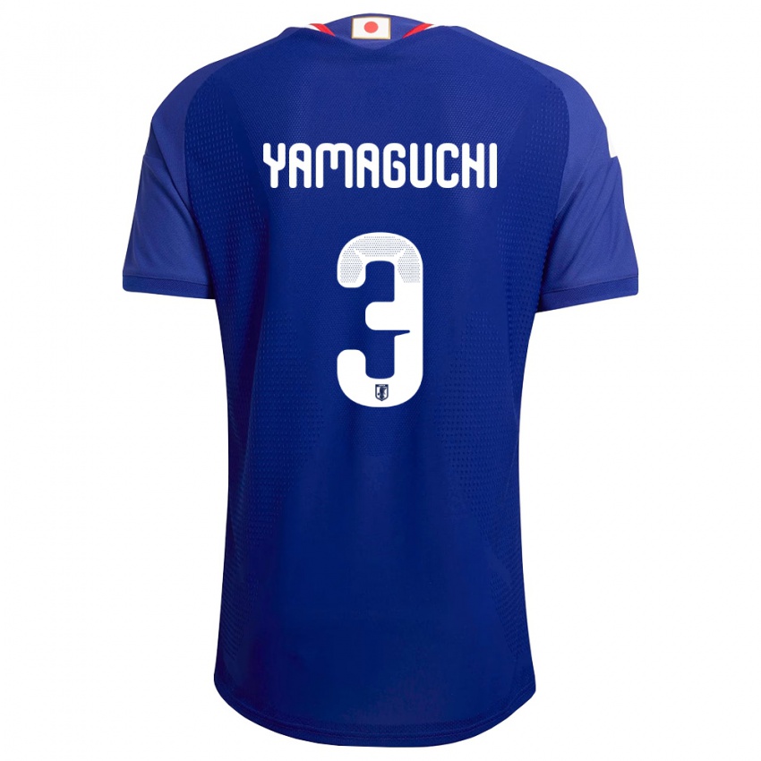 גברים יַפָּן Gota Yamaguchi #3 כחול לבן אדום ג'רזי ביתית 26-28 חולצה קצרה