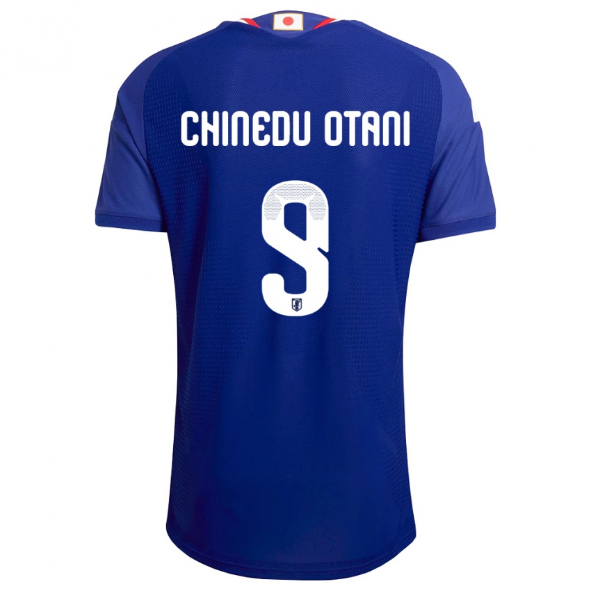 גברים יַפָּן Divine Chinedu Otani #9 כחול לבן אדום ג'רזי ביתית 26-28 חולצה קצרה