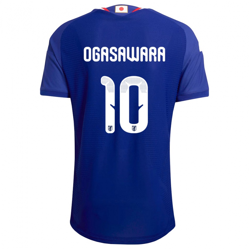 גברים יַפָּן Hiro Ogasawara #10 כחול לבן אדום ג'רזי ביתית 26-28 חולצה קצרה
