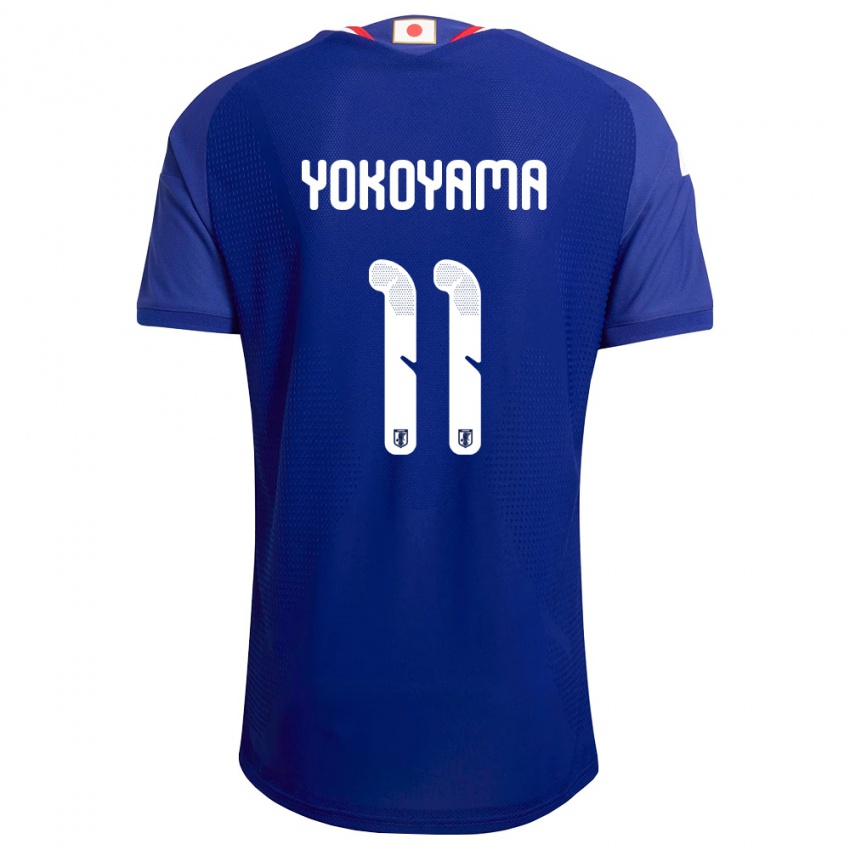 גברים יַפָּן Yumeki Yokoyama #11 כחול לבן אדום ג'רזי ביתית 26-28 חולצה קצרה
