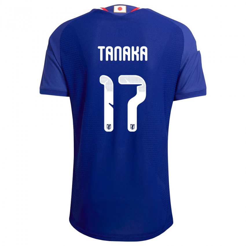 גברים יַפָּן אאו טנאקה #17 כחול לבן אדום ג'רזי ביתית 26-28 חולצה קצרה