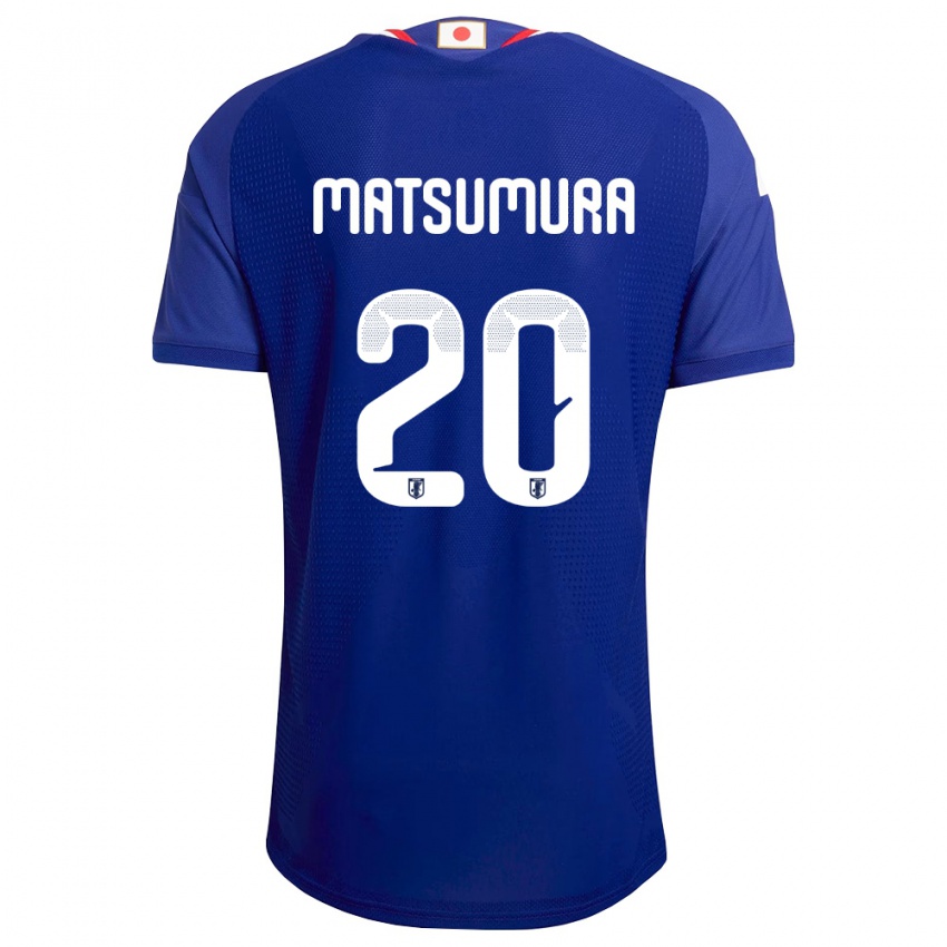 גברים יַפָּן Yuta Matsumura #20 כחול לבן אדום ג'רזי ביתית 26-28 חולצה קצרה