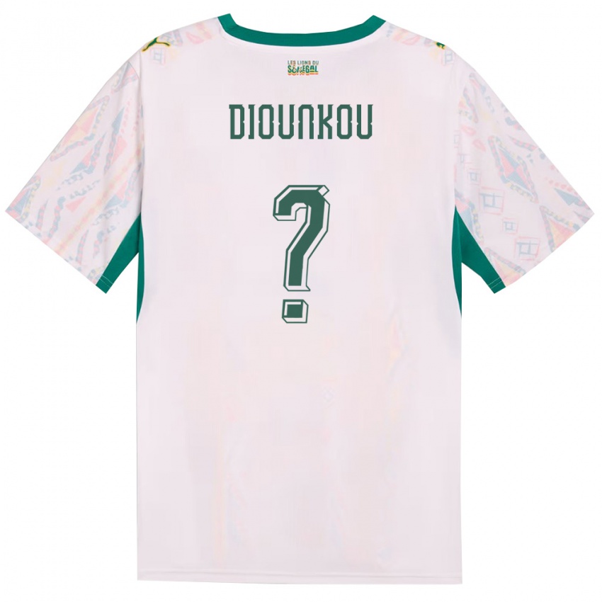 גברים סנגל אלפא דיונקו #0 לבן ירוק צהוב ג'רזי ביתית 26-28 חולצה קצרה