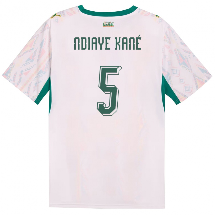 גברים סנגל נדיי נדיה קיין #5 לבן ירוק צהוב ג'רזי ביתית 26-28 חולצה קצרה