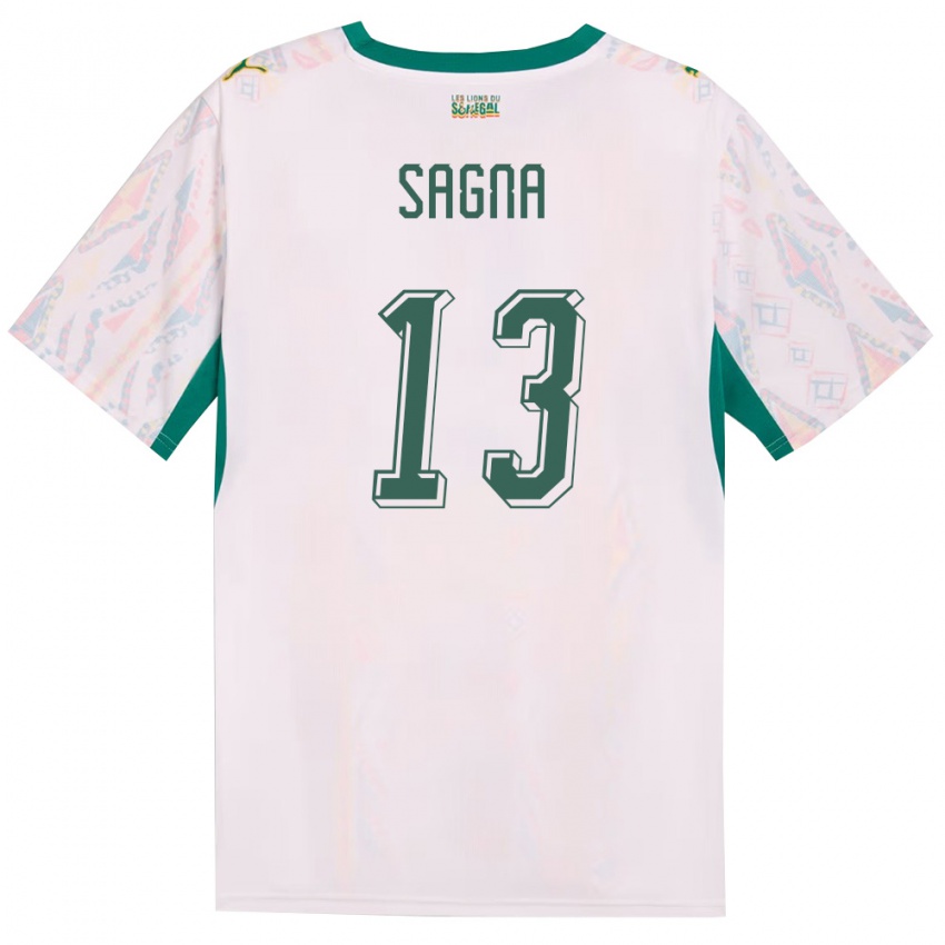 גברים סנגל ז׳ינט סאניה #13 לבן ירוק צהוב ג'רזי ביתית 26-28 חולצה קצרה