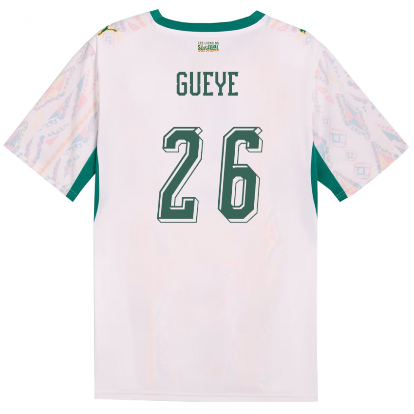 גברים סנגל פפה גייה #26 לבן ירוק צהוב ג'רזי ביתית 26-28 חולצה קצרה