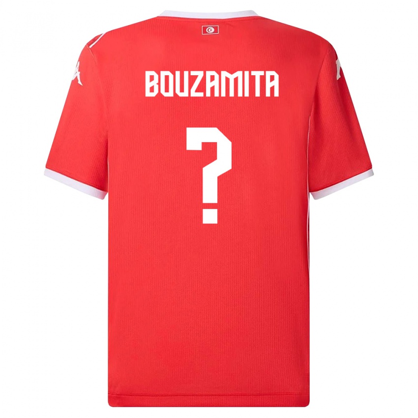 גברים תוניסיה Alexandre Bouzamita #0 אדום לבן ג'רזי ביתית 26-28 חולצה קצרה