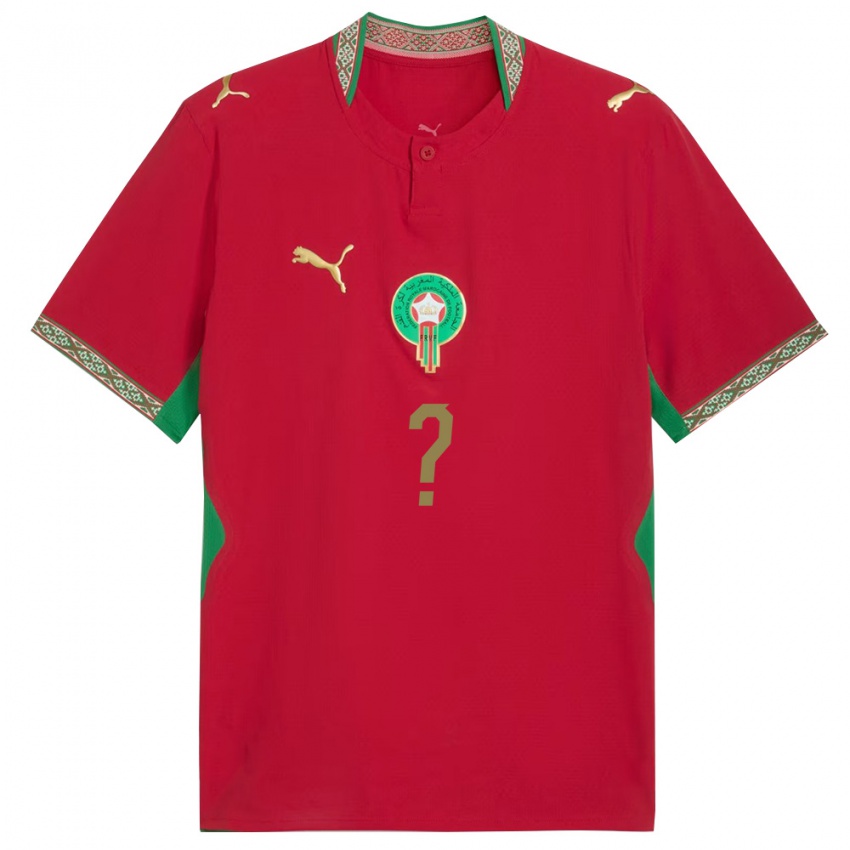 גברים מָרוֹקוֹ השם שלך #0 אדום ירוק לבן ג'רזי ביתית 26-28 חולצה קצרה