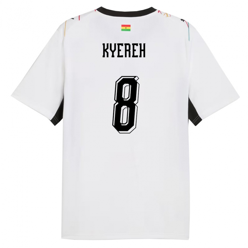 גברים גאנה דניאל-קופי קיירה #8 לבן שחור צהוב ג'רזי ביתית 26-28 חולצה קצרה
