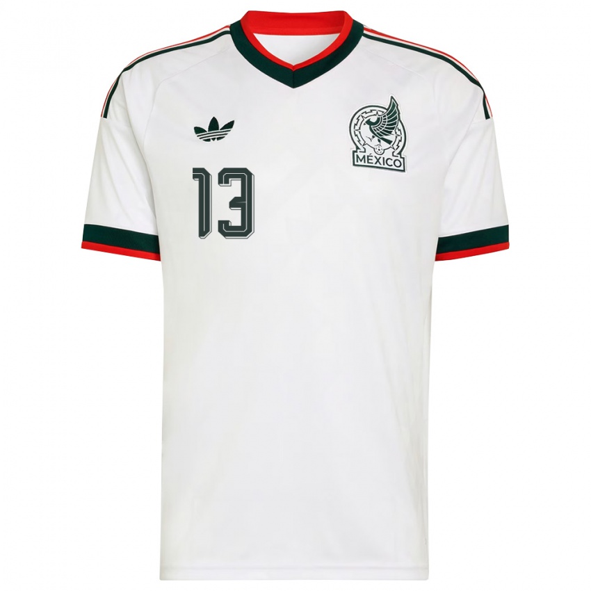 גברים מקסיקו דייגו גומז #13 לבן בורדו ירוק הרחק ג'רזי 26-28 חולצה קצרה