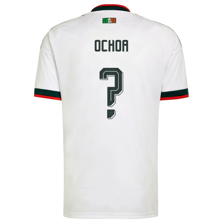 גברים מקסיקו גיז'רמו אוצ'ואה #0 לבן בורדו ירוק הרחק ג'רזי 26-28 חולצה קצרה