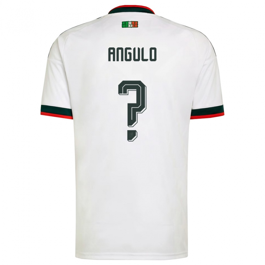 גברים מקסיקו חסוס אנגולו #0 לבן בורדו ירוק הרחק ג'רזי 26-28 חולצה קצרה