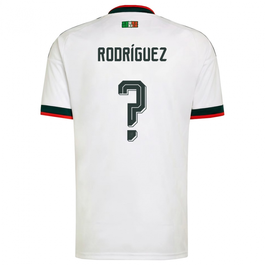 גברים מקסיקו קרלוס אלברטו רודריגס #0 לבן בורדו ירוק הרחק ג'רזי 26-28 חולצה קצרה