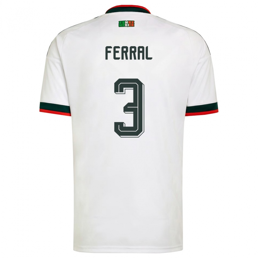 גברים מקסיקו כריסטינה פראל #3 לבן בורדו ירוק הרחק ג'רזי 26-28 חולצה קצרה