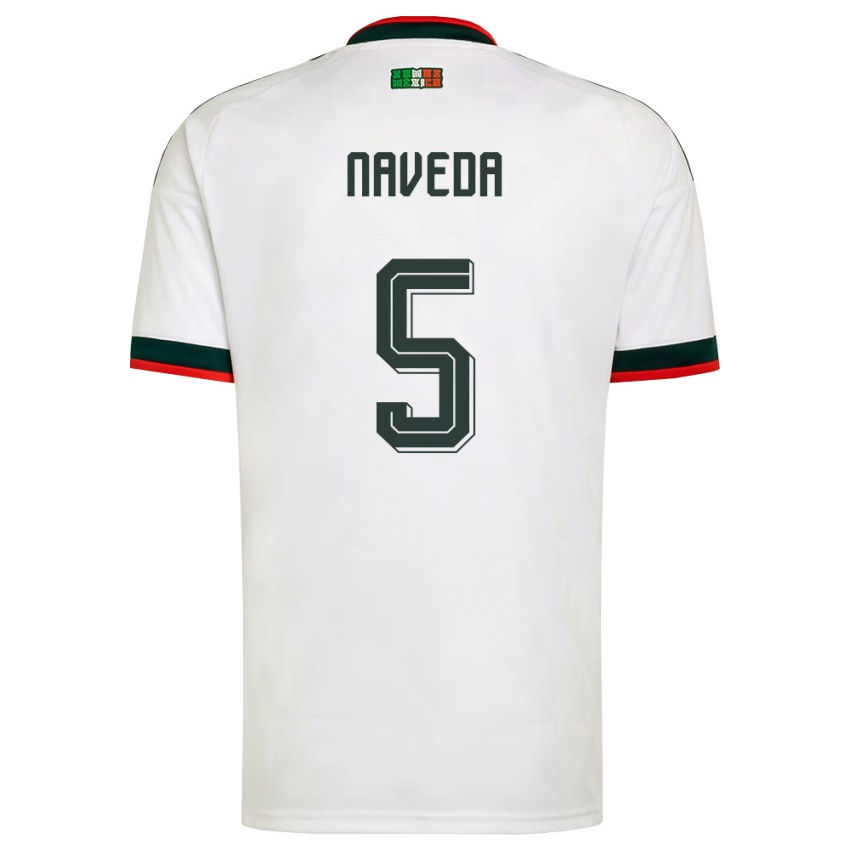 גברים מקסיקו סנטיאגו נאבדה #5 לבן בורדו ירוק הרחק ג'רזי 26-28 חולצה קצרה