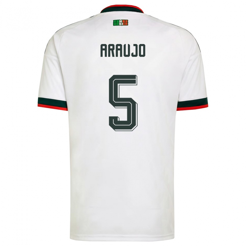 גברים מקסיקו חוליאן אראוחו #5 לבן בורדו ירוק הרחק ג'רזי 26-28 חולצה קצרה