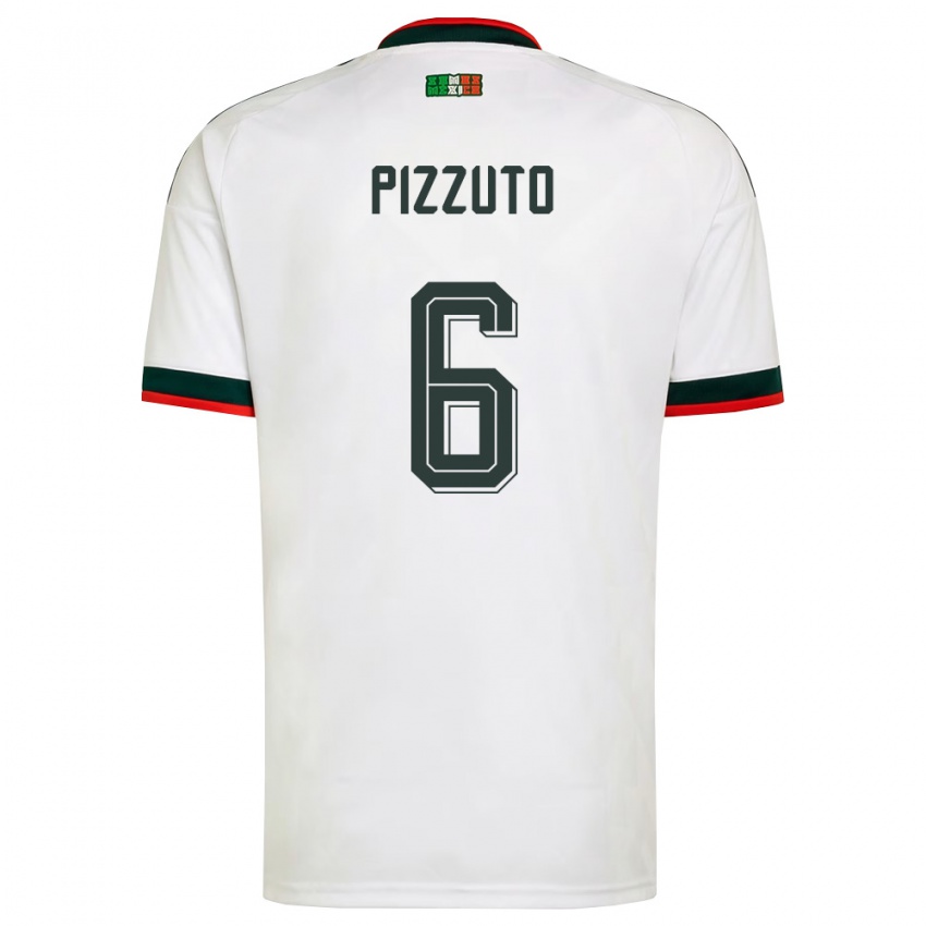 גברים מקסיקו אאוחניו פיצוטו #6 לבן בורדו ירוק הרחק ג'רזי 26-28 חולצה קצרה