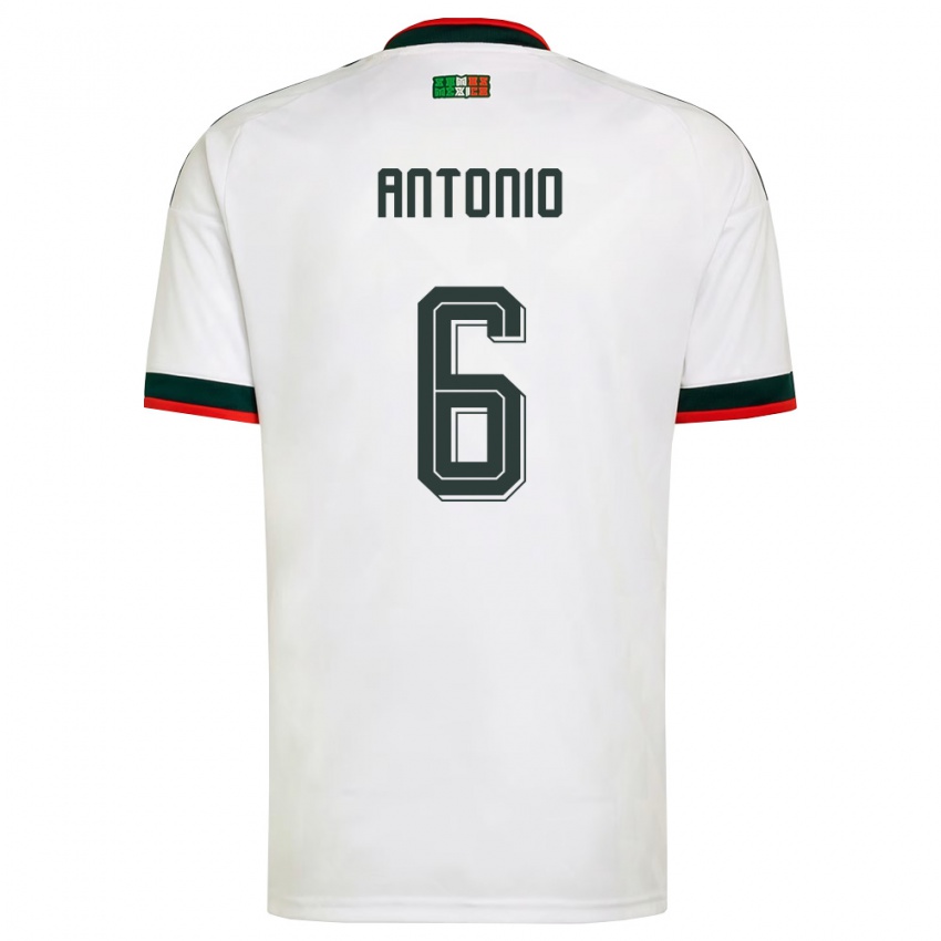 גברים מקסיקו ננסי אנטוניו #6 לבן בורדו ירוק הרחק ג'רזי 26-28 חולצה קצרה