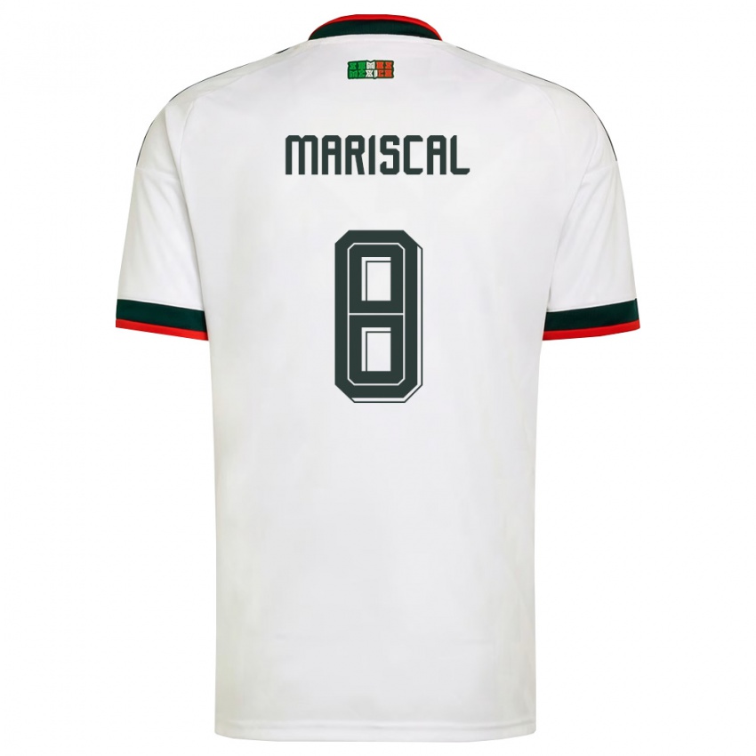 גברים מקסיקו סלבדור מאריסקל מורה #8 לבן בורדו ירוק הרחק ג'רזי 26-28 חולצה קצרה