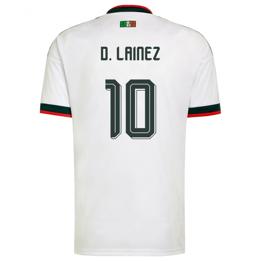 גברים מקסיקו דייגו לאינס לייבה #10 לבן בורדו ירוק הרחק ג'רזי 26-28 חולצה קצרה