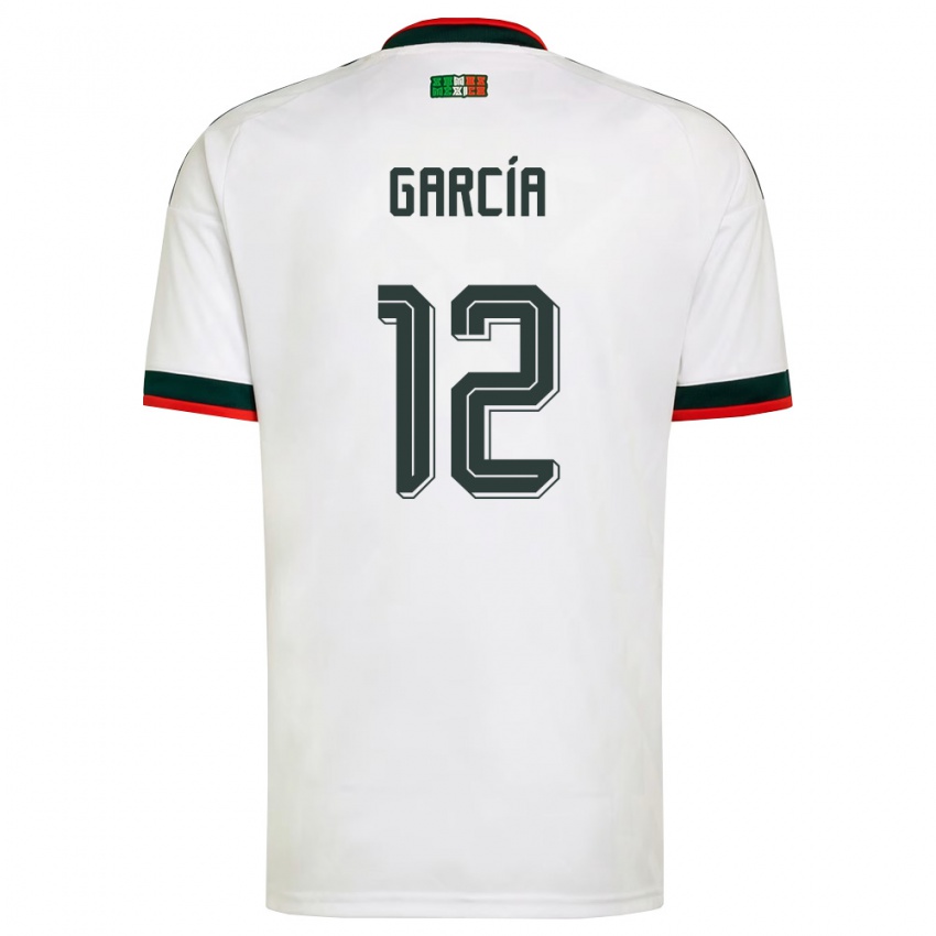 גברים מקסיקו אדוארדו גרסיה #12 לבן בורדו ירוק הרחק ג'רזי 26-28 חולצה קצרה