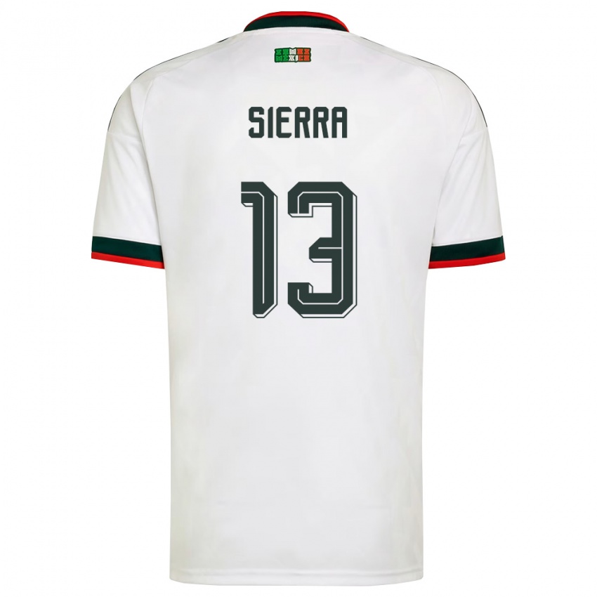 גברים מקסיקו ביאנקה סיירה #13 לבן בורדו ירוק הרחק ג'רזי 26-28 חולצה קצרה