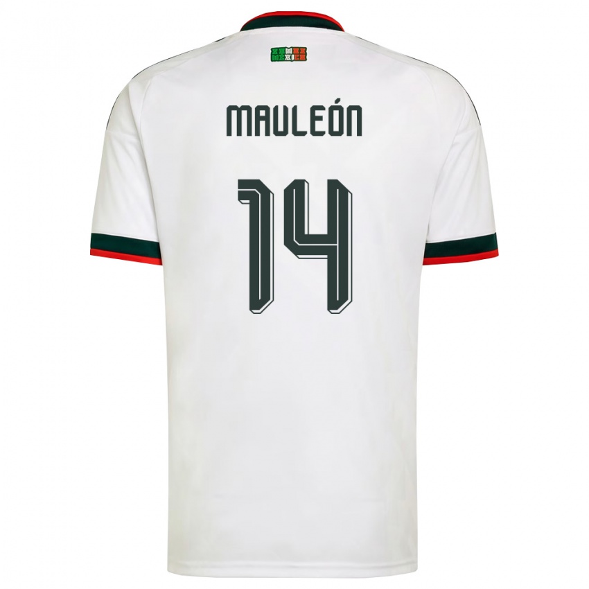 גברים מקסיקו נטליה מולאון #14 לבן בורדו ירוק הרחק ג'רזי 26-28 חולצה קצרה