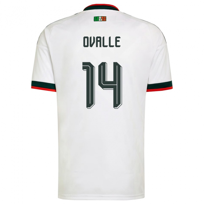 גברים מקסיקו ליזבת׳ אובאל #14 לבן בורדו ירוק הרחק ג'רזי 26-28 חולצה קצרה