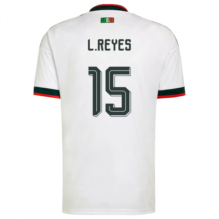 גברים מקסיקו ישראל רייס #15 לבן בורדו ירוק הרחק ג'רזי 26-28 חולצה קצרה