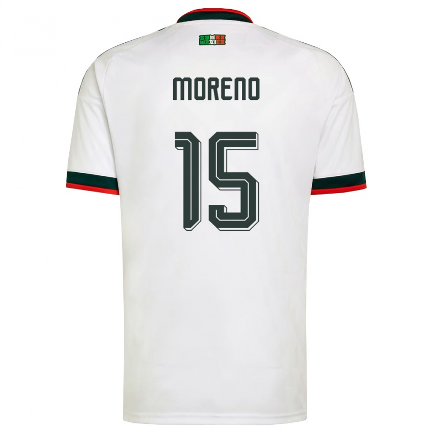 גברים מקסיקו הקטור מורינו #15 לבן בורדו ירוק הרחק ג'רזי 26-28 חולצה קצרה