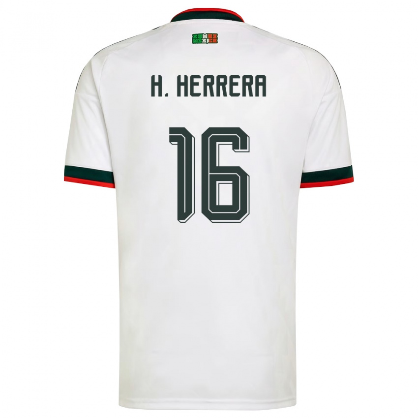 גברים מקסיקו הקטור הררה #16 לבן בורדו ירוק הרחק ג'רזי 26-28 חולצה קצרה